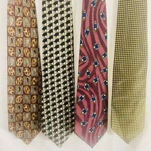 Four Made In Canada 100% Silk Ties